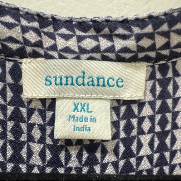 Sundance Talulah Embroidered Blue Floral Boho Dress Women's XXL Knee Length - Picture 8 of 13